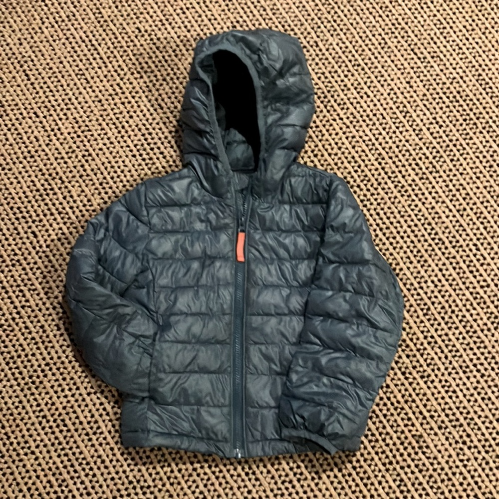 Primary Kids Puffer Jacket Unisex Size 4-5 Good Used Condition Slate Blue